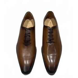 NEW MEZLAN men's pamplona dress shoes in cognac